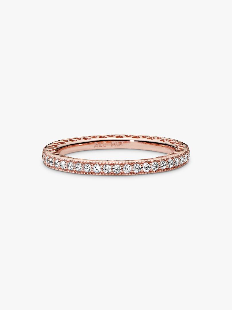Sparkle & Hearts Ring 14k rose gold plating