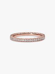 Sparkle & Hearts Ring 14k rose gold plating
