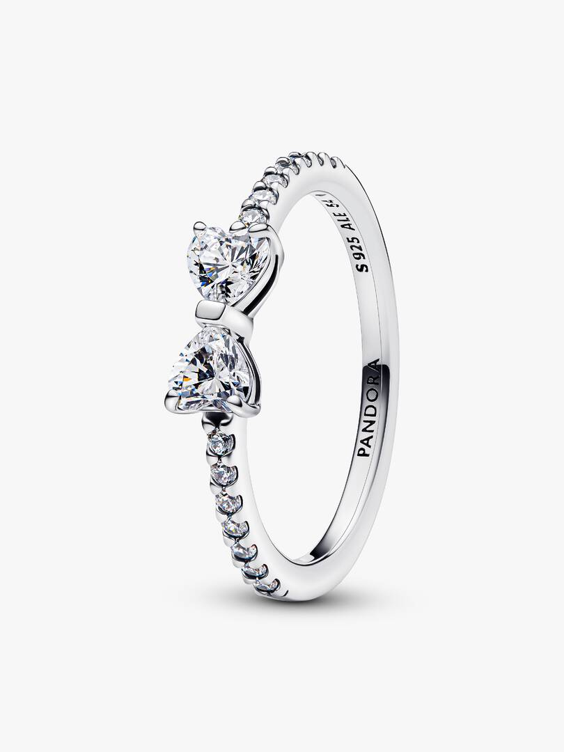 Sparkling Bow Ring Sterling silver