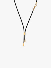 Pandora Talisman Recycled Polyester Cord Necklace 14k gold plating