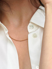 Curb Chain Necklace 14k rose gold plating