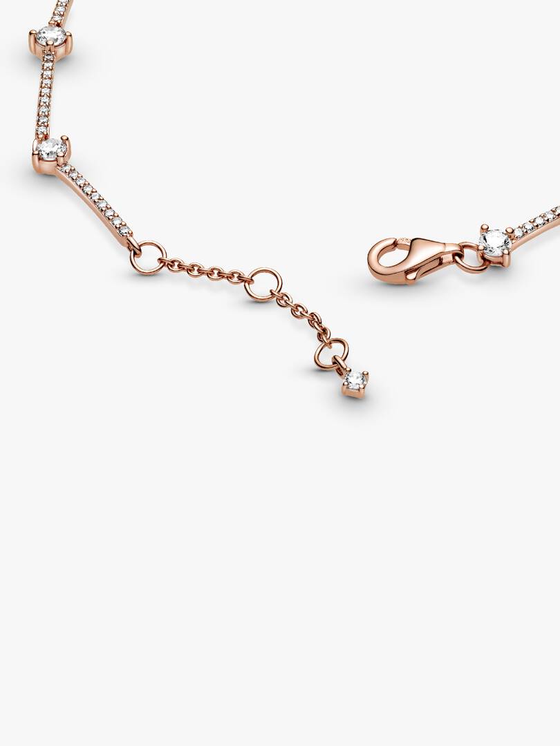 FINAL SALE - Sparkling Pavé Bars Bracelet 14k rose gold plating