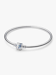 FINAL SALE - Sparkling Barrel Clasp Bangle Sterling silver
