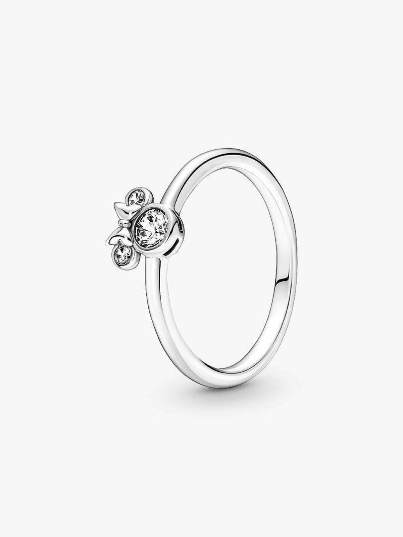 Disney Minnie Mouse Sparkling Head Ring Sterling silver