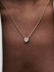 Sparkling Heart Collier Necklace 14k gold plating