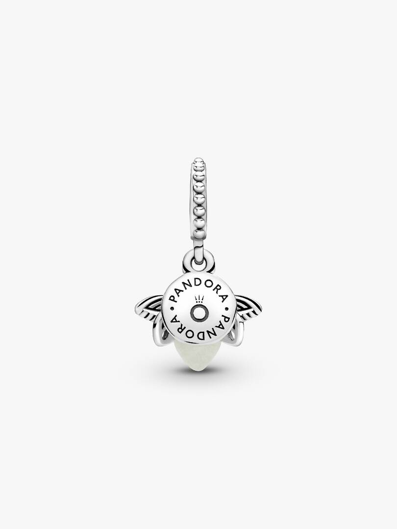 Glow-in-the-dark Firefly Dangle Charm Sterling silver