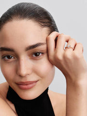 Sparkling Elevated Heart Ring 14k rose gold plating