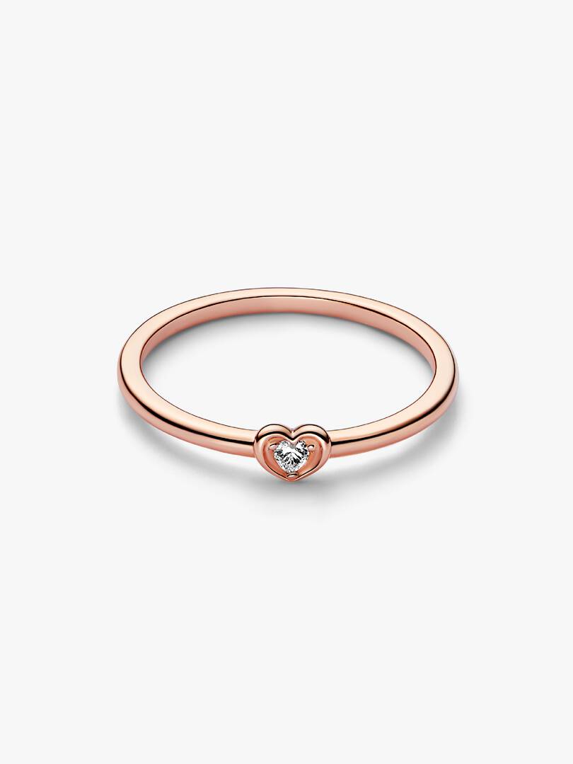 FINAL SALE - Radiant Heart Ring 14k rose gold plating