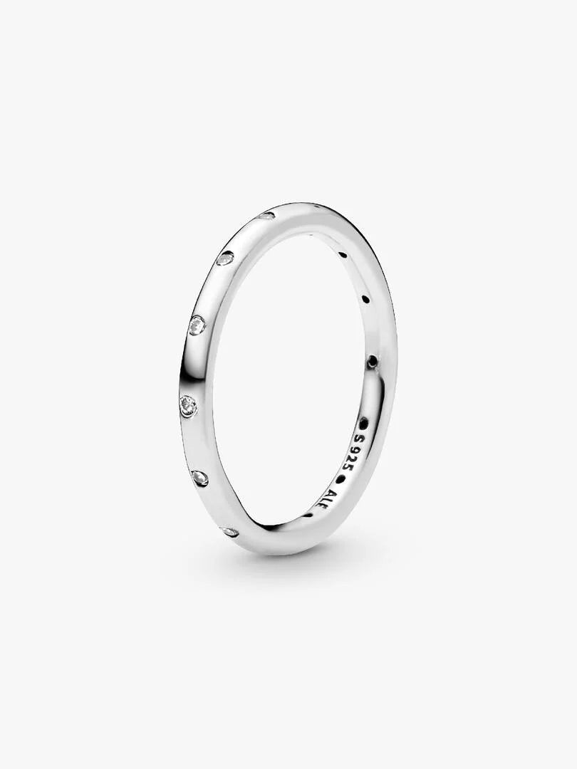 FINAL SALE - Simple Sparkling Band Ring Sterling silver
