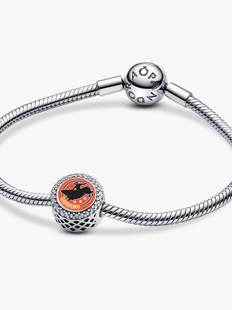 Rodeo Bucking Bull Charm Sterling silver
