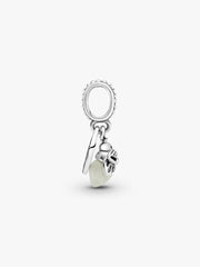 Glow-in-the-dark Firefly Dangle Charm Sterling silver