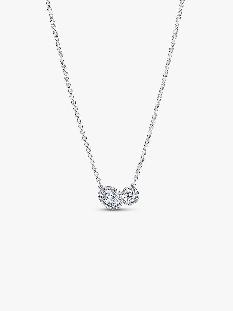 FINAL SALE - Embracing Halo Necklace Sterling silver