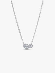 FINAL SALE - Embracing Halo Necklace Sterling silver