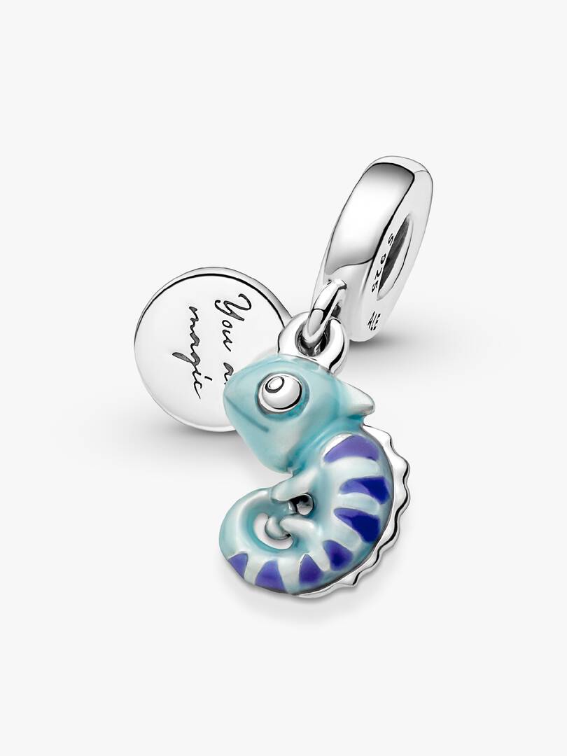 Color-changing Chameleon Dangle Charm Sterling silver