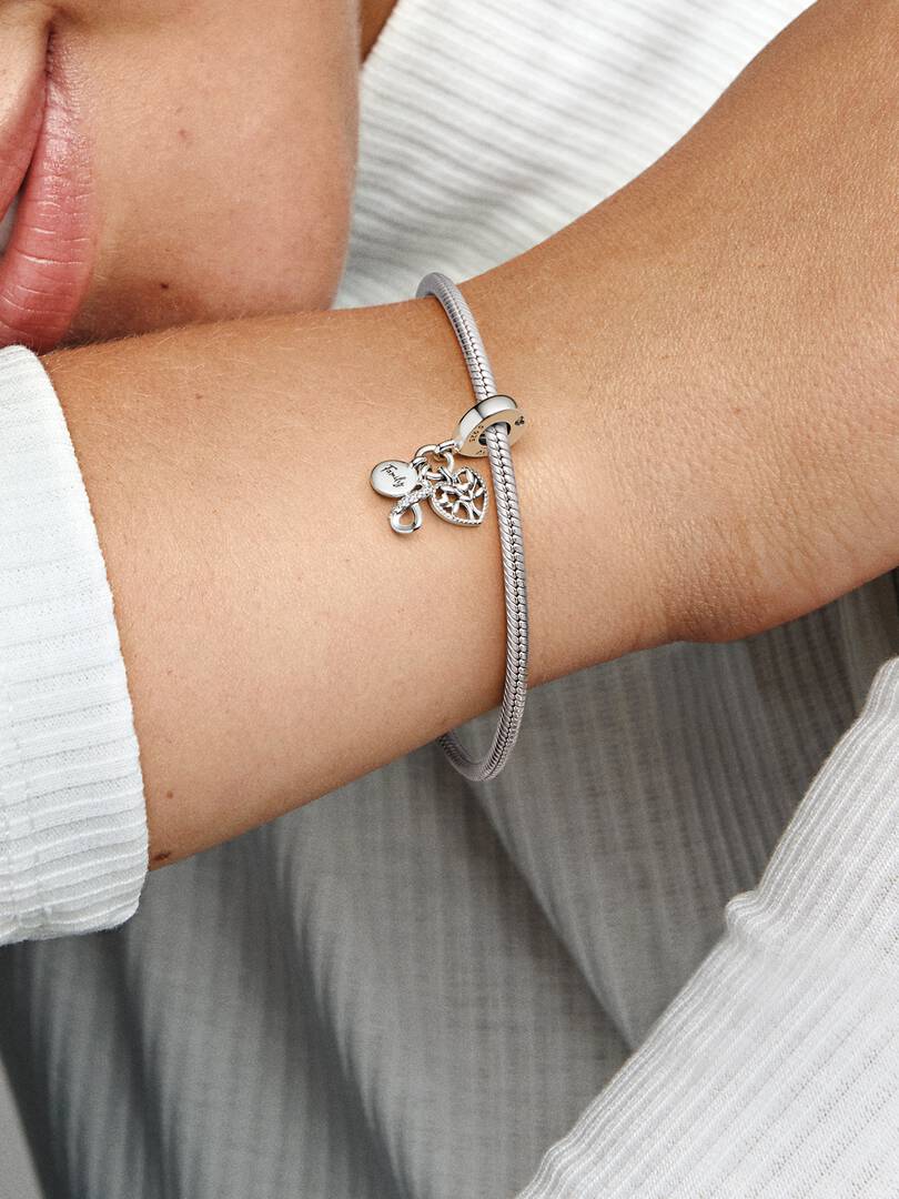 Family Infinity Triple Dangle Charm Sterling silver