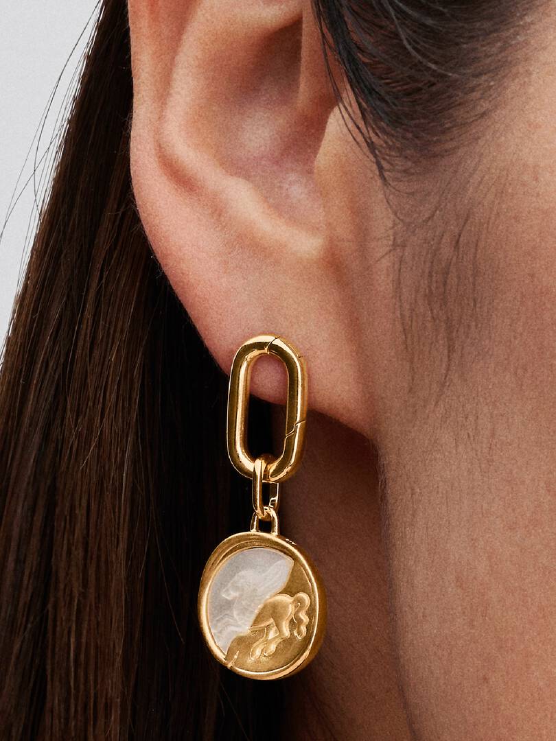 Pegasus Medallion Charm Sterling silver, 14k gold plating