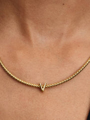 Letter V Alphabet Charm 14k gold plating