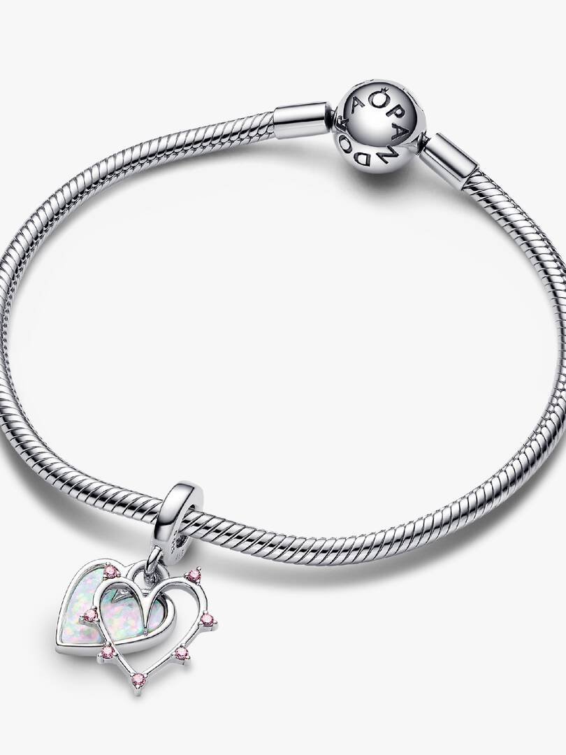 Friendship Opalescent Double Dangle Charm Sterling silver