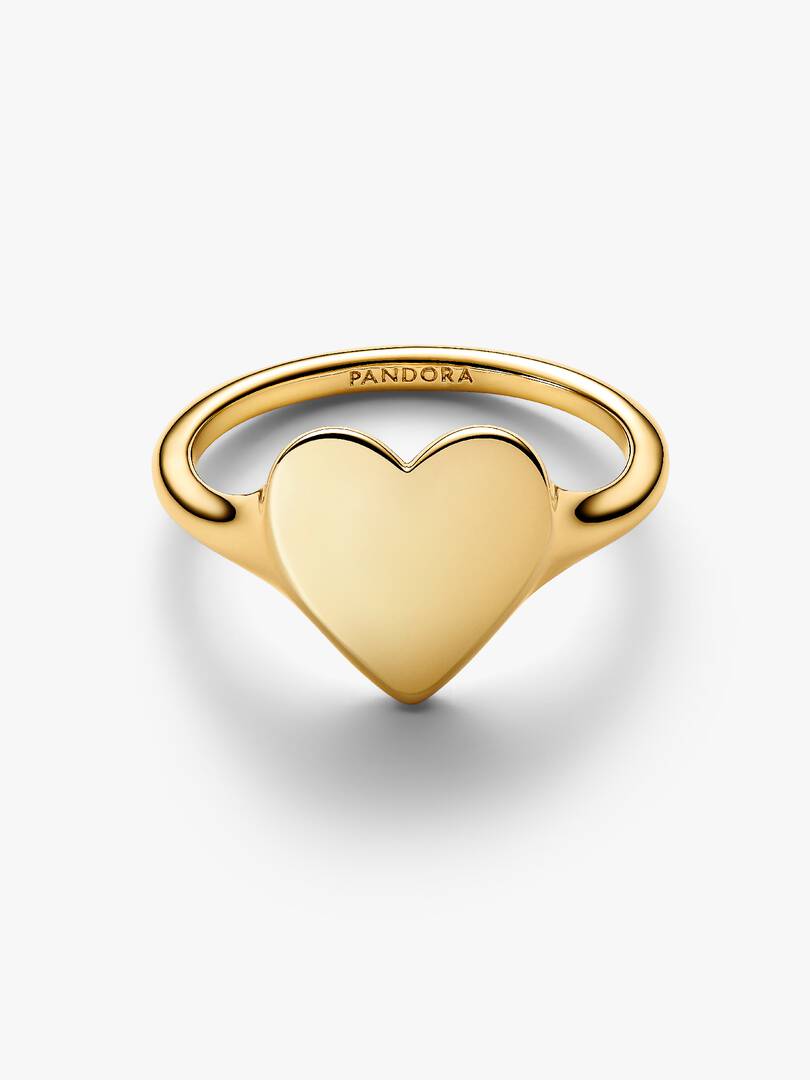 Engravable Heart Ring 14k gold plating