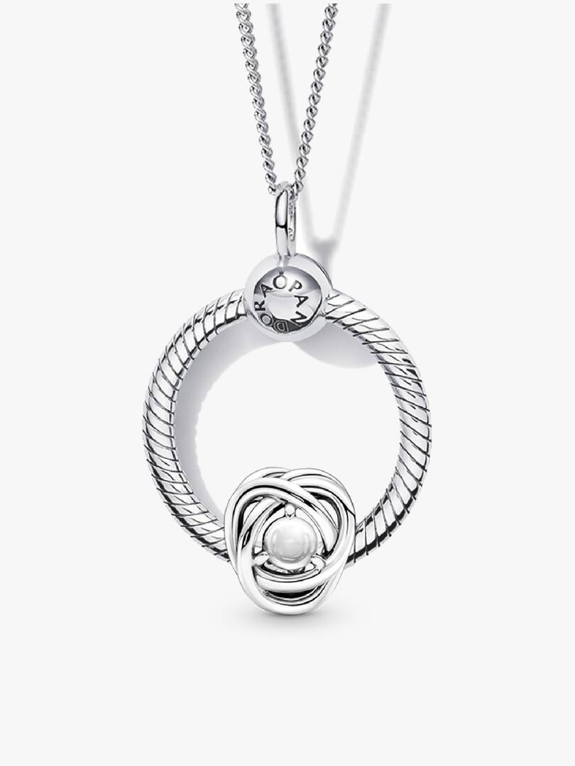 April Birthstone Eternity Circle O Pendant Set 3 Quantity
