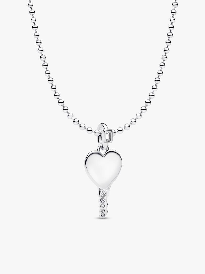 Engravable Heart Key Pendant Necklace 2 Quantity