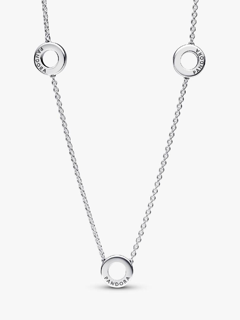 FINAL SALE - Pavé Circles Chain Necklace Sterling silver