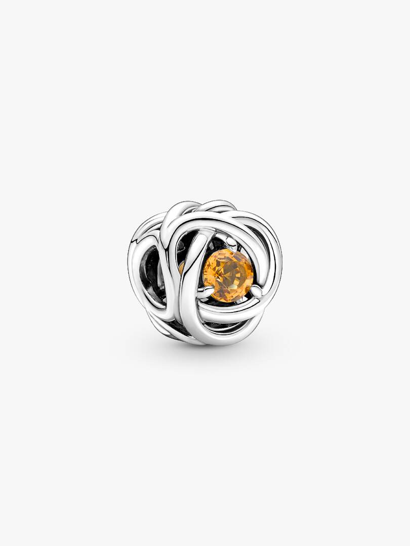 November Honey Eternity Circle Charm Sterling silver