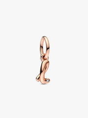 FINAL SALE - Letter l Script Alphabet Dangle Charm 14k rose gold plating