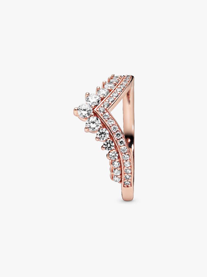 Princess Wishbone Ring 14k rose gold plating