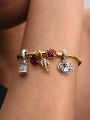 Disney Beauty and the Beast Lumiere Dangle Charm Sterling silver, 14k gold plating