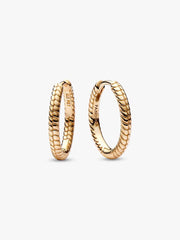 Pandora Moments Small Charm Hoop Earrings 14k gold plating