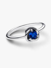 September Birthstone Eternity Circle Ring Sterling silver