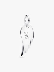 Engravable Angel Wing Tag Pendant Sterling silver