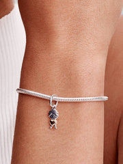 Happy Boy Dangle Charm Sterling silver, 14k gold plating