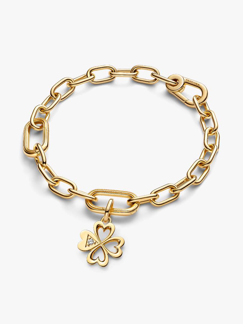 Pandora ME Heart Four-leaf Clover Medallion Charm 14k gold plating