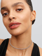 Tennis Choker Necklace Sterling silver