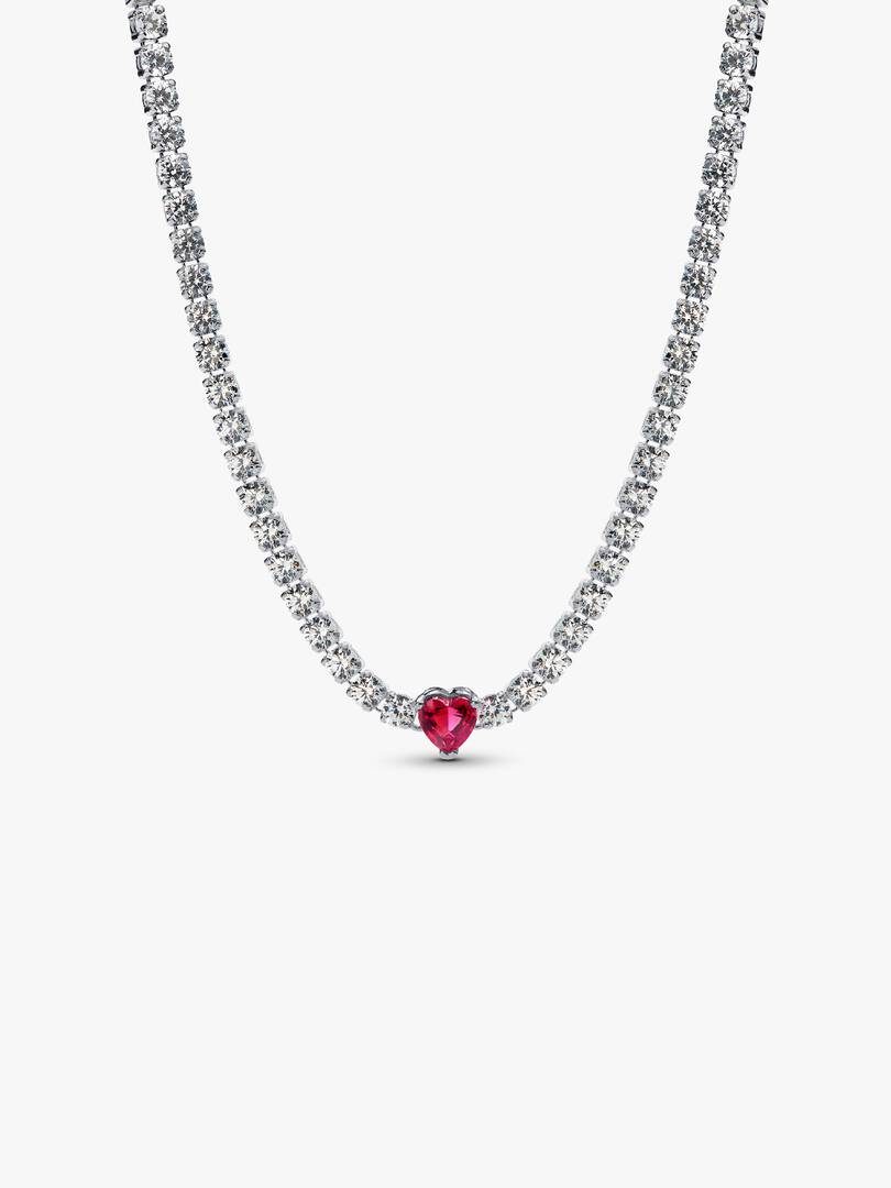Halo Heart Choker Sterling silver