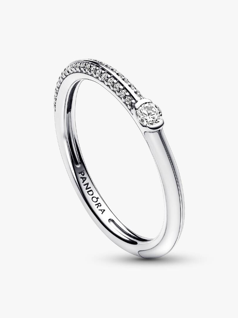 Pandora ME Pavé & White Dual Ring Sterling silver