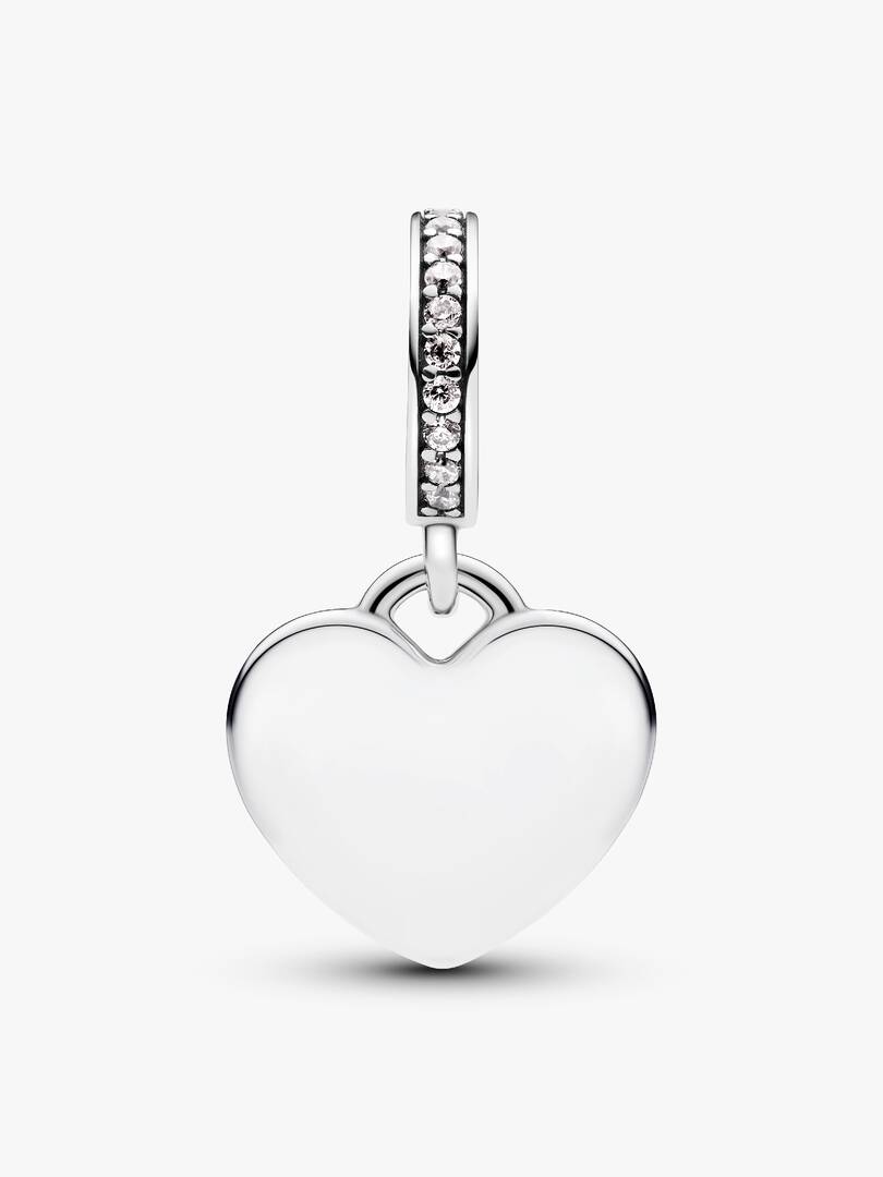 Engravable Baking Tools Heart Dangle Charm Sterling silver