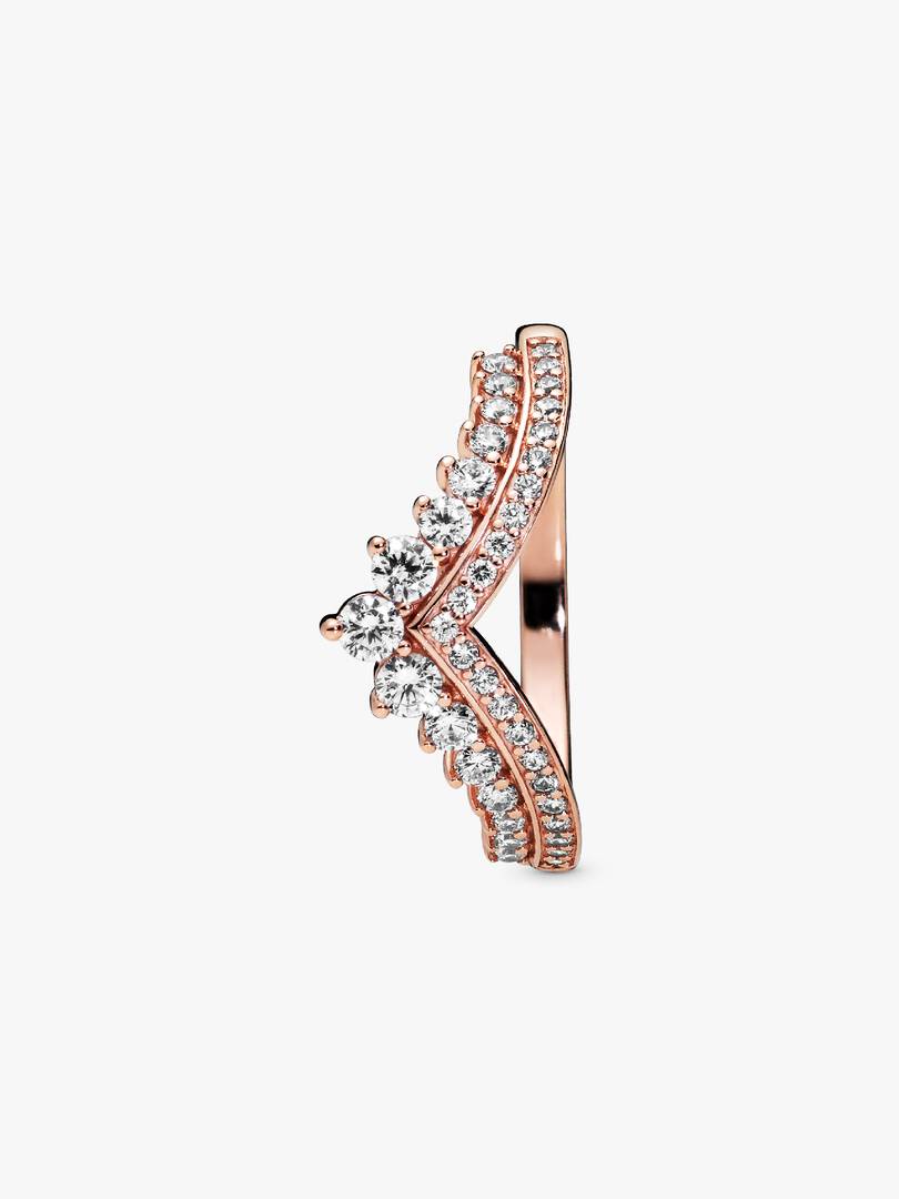 Princess Wishbone Ring 14k rose gold plating