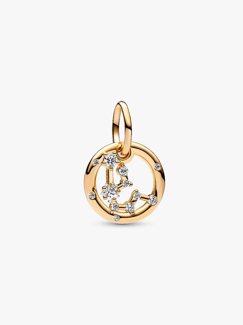 Aquarius Zodiac Dangle Charm 14k gold plating