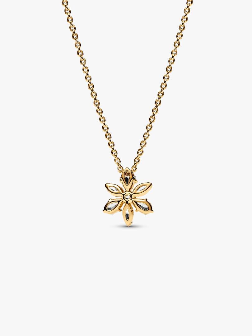 Sparkling Herbarium Cluster Pendant Necklace 14k gold plating