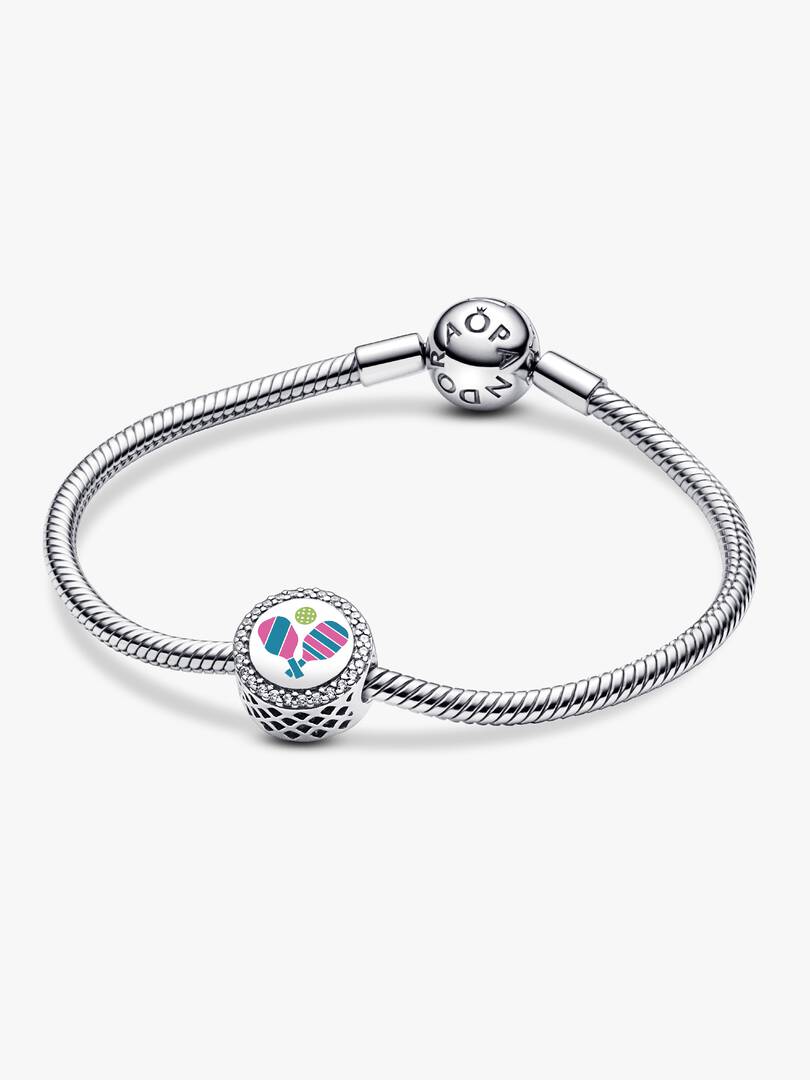 Pickleball Charm Sterling silver