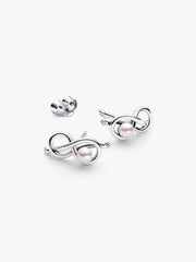 Infinity Knot Stud Earrings Sterling silver