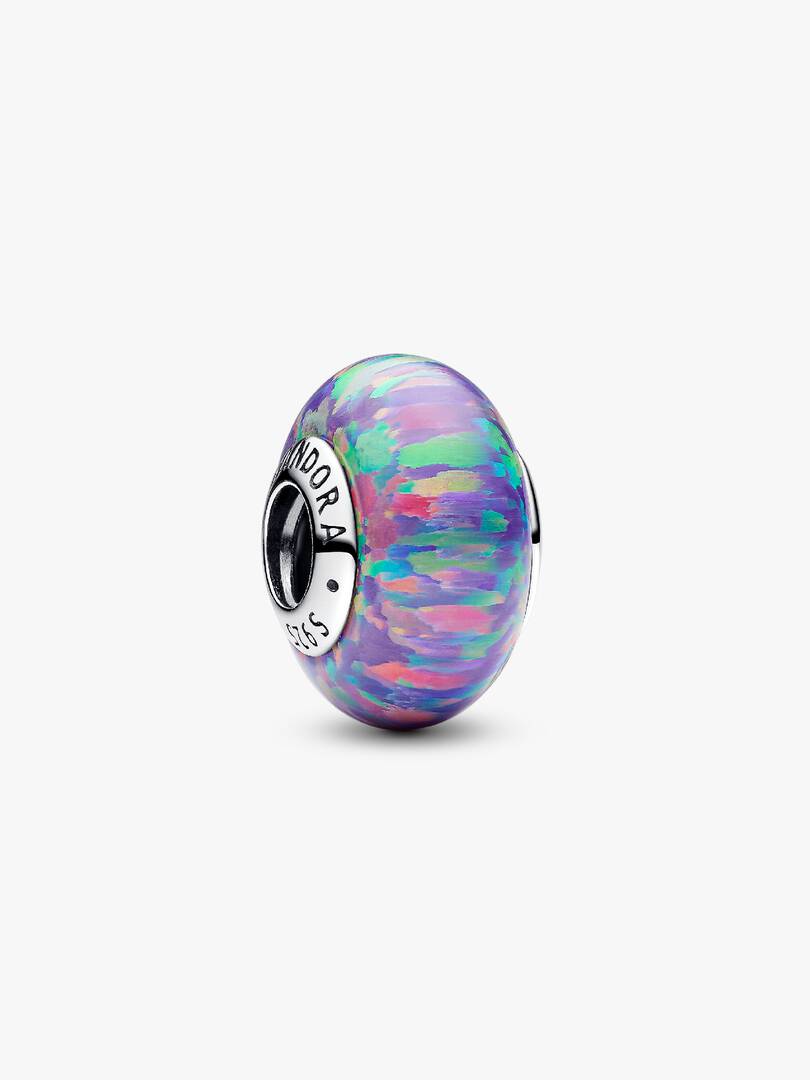 Opalescent Purple Charm Sterling silver
