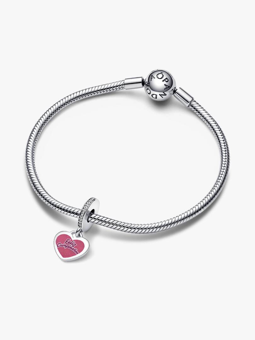 Feliz Cumpleanos Dangle Charm Sterling silver
