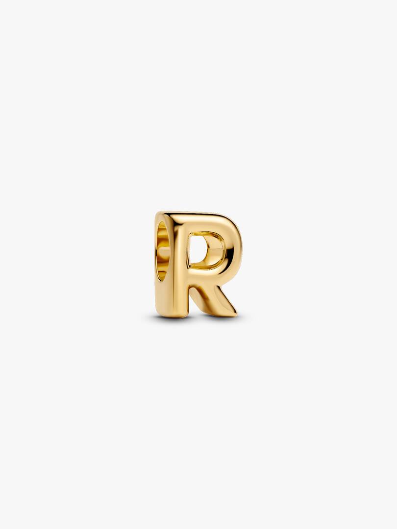 Letter R Alphabet Charm 14k gold plating