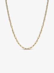 Elongated Link Chain Necklace 14k gold plating