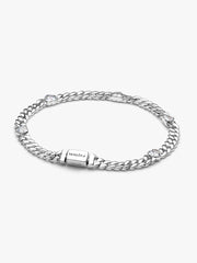 Heart Cuban Chain Bracelet Sterling silver