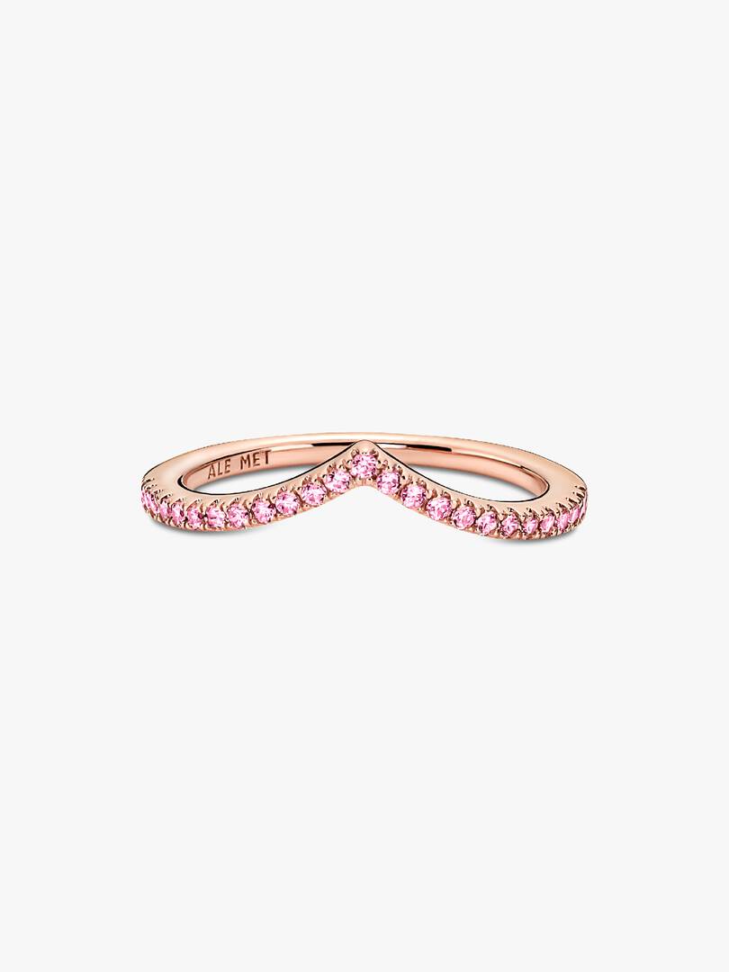 Pandora Timeless Wish Sparkling Pink Ring 14k rose gold plating